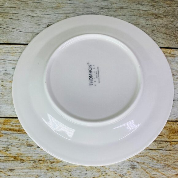 Thomson Pottery FRUIT GARDEN Embossed Fruit White Earthenware Salad Plates Set 4 - Picture 9 of 16